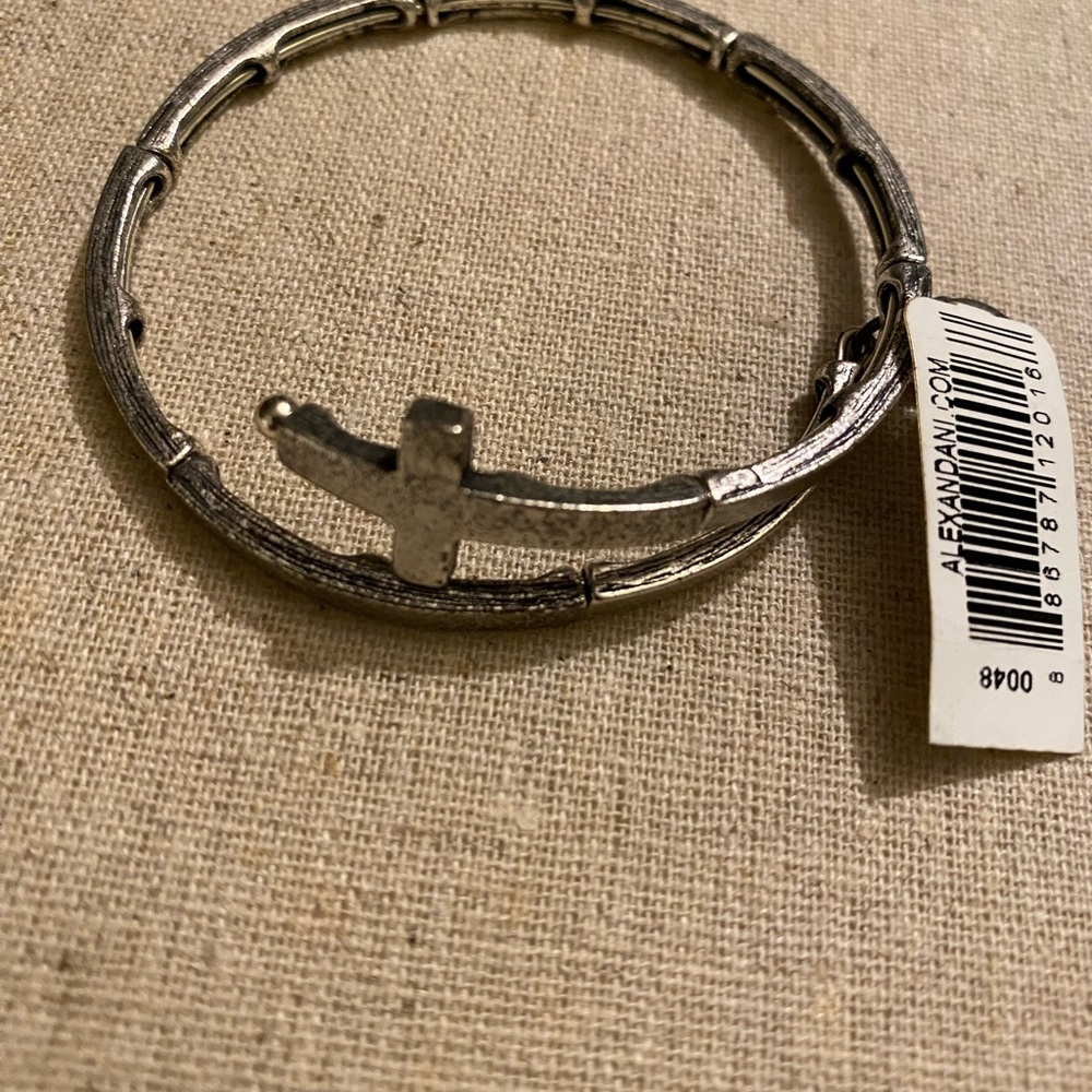 Alex and Ani Metallic Cross Bangle - Picture 3 of 3